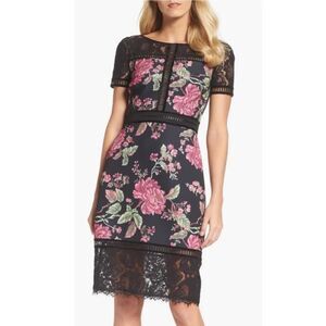 TADASHI SHOJI Floral Neoprene & Lace Sheath Dress NWT IN STORES $388 💖💖